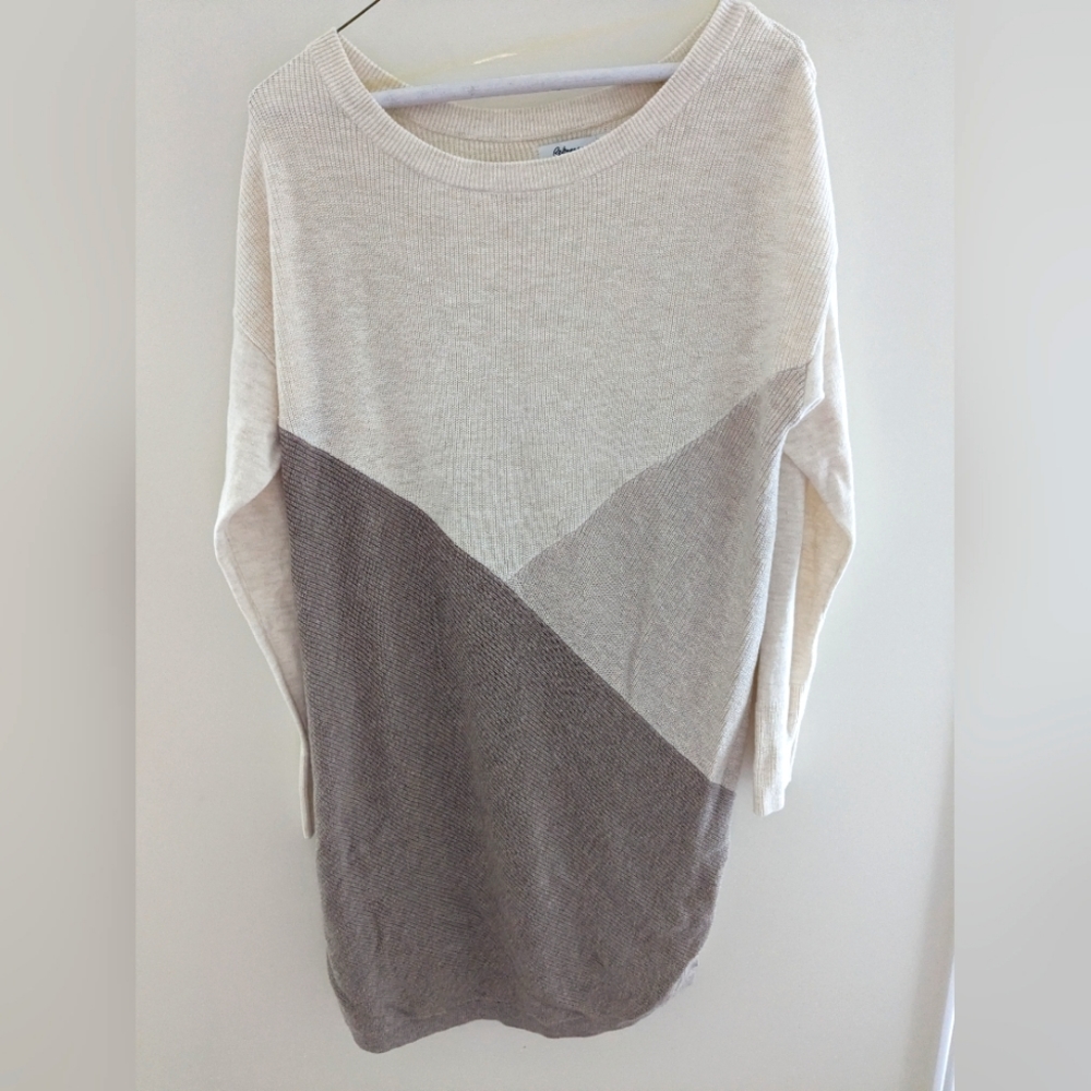Neutral Color Beige Tan Cream Knit Cotton Blend Dress by Reitman's Size M